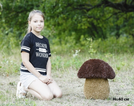 Топиари гриб Подосиновик, h=50 см - газон Eco, фото 4