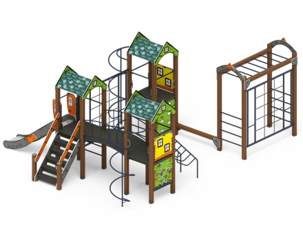 Детская игровая площадка Городок Город ДИК 2.01.3.04-01 H=1200, фото 3