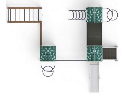 Детская игровая площадка Городок Город ДИК 2.01.3.04-01 H=1200, фото 4