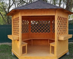 Шестигранная беседка ОДУВАНЧИК, фото 4 Шестигранная беседка ОДУВАНЧИК, фото 4