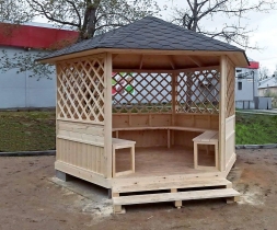 Шестигранная беседка ОДУВАНЧИК, фото 2 Шестигранная беседка ОДУВАНЧИК, фото 2