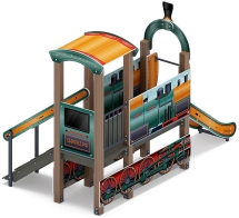 Паровозик (цветной) мини - ДИК 1.03.5.01-16 - Игровой комплекс H=750
