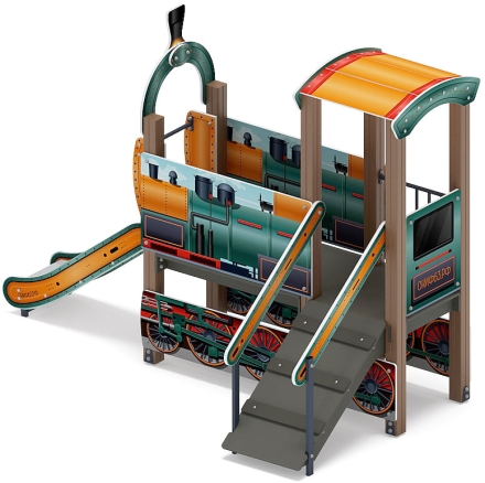 Паровозик (цветной) мини - ДИК 1.03.5.01-16 - Игровой комплекс H=750, фото 2