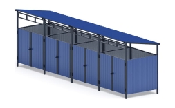 Навес контейнерной площадки для мусора (4 секции) МФ 55.02.02.4-03, фото 1
