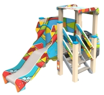 Машинка с горкой, паттерн "Фэнтази" МД036.00.01.02.17 Машинка с горкой, паттерн "Фэнтази" МД036.00.01.02.17