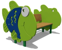 Скамейка детская Рыбка 26009.21 для игровой площадки