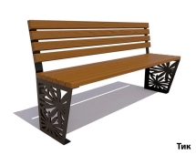 Парковая скамейка Ромашка, Лиственница (без подлокотников) 0,6 м Парковая скамейка Ромашка, Лиственница (без подлокотников) 0,6 м