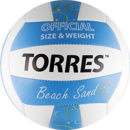 Мяч волейбольный любительский для пляжного волейбола &quot;TORRES Beach Sand Blue&quot;, размер 5, фото 1