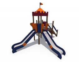 Детский игровой комплекс Империя Башня с двумя горками Н-1200 ДИО 02021, фото 3