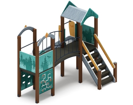 Детская игровая площадка Рада (Тайга) горка Н 1200 ДИК 2.01.2.05-03, фото 3