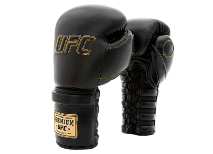 (UFC Премиальные тренировочные перчатки на шнуровке черные - 10 Oz), фото 2