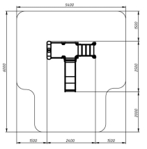 Горка с домиком - ИО 41.01.05-01 - (Город) H=900