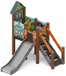 Горка с домиком - ИО 41.01.05-01 - (Город) H=900, фото 1