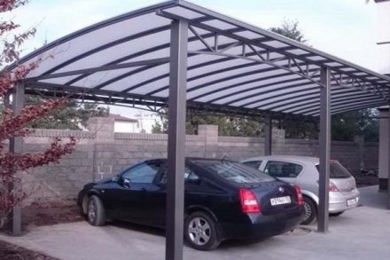Односкатный навес для двух машин, фото 1