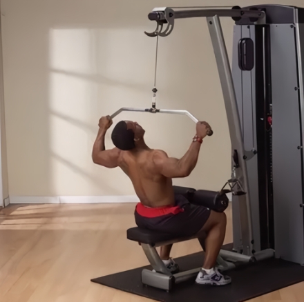 ОПЦИЯ к DGYM Двухпозиц тренажер для спины: вертикальная \ горизонтальная тяга с весовым стеком 95 кг, фото 1