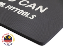 Мат для аэробики 10 мм черный с кольцами