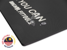 Мат для аэробики 10 мм черный с кольцами