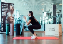 Мат для аэробики 10 мм черный с кольцами