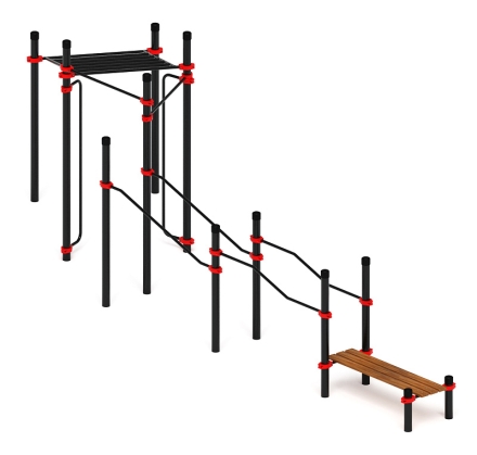 Воркаут ЛОВ 89 красный ВТ 101.21-01, фото 1