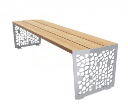 Скамейка стальная TORUDA 063 без спинки, фото 2