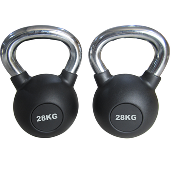 Гиря обрезиненная 28 кг.(с хромированной ручкой) (HK109-28) , фото 1