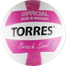 Мяч волейбольный любительский для пляжного волейбола &quot;TORRES Beach Sand Pink&quot;, размер 5