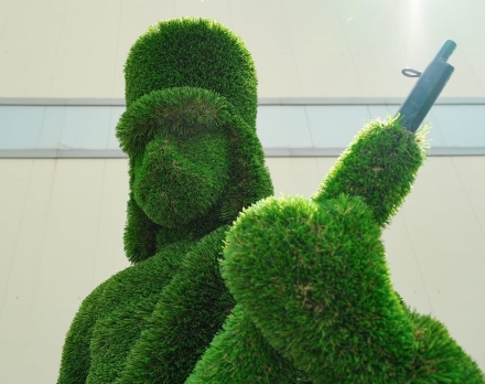 Топиари Гусар, ружье в руках - газон Deluxe, фото 3