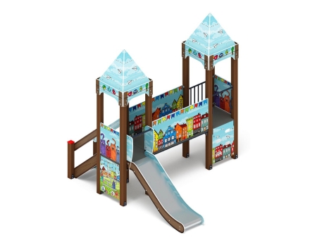 Детская игровая площадка Королевство (Коты) ДИК 1.15.06-21 H=900, фото 4