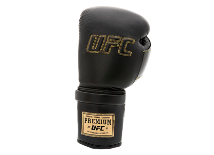 (UFC Премиальные тренировочные перчатки на шнуровке черные - 12 Oz), фото 1