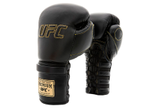 (UFC Премиальные тренировочные перчатки на шнуровке черные - 12 Oz) (UFC Премиальные тренировочные перчатки на шнуровке черные - 12 Oz)