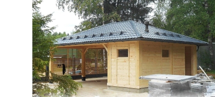 Навес для машин с хозблоком НИКОЛИНО Премиум комплектация, фото 3