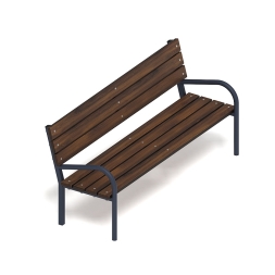 Скамья с поручнем и спинкой - МФ 42.01.16 (Эко стиль), фото 1