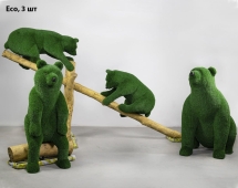 Топиари композиция Мишки на дереве, 4 шт - газон Eco