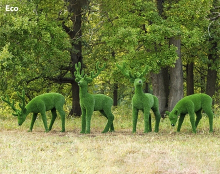 Топиари композиция олени, семья Форест - 4 шт - газон Eco, фото 1