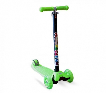 Самокат четырехколесный MAXI LED MF-MAXI-LED зелёный, фото 1