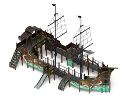 Детская игровая площадка Флагман (Летучий голландец) (винтовой скат) ДИК 2.03.3.03-11, фото 3