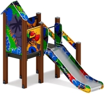 Горка с домиком - ИО 41.01.05-03 - (Граффити) H=900