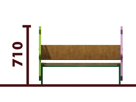 Скамейка детская Избушка 26006 для игровой площадки, фото 3