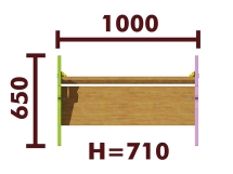 Скамейка детская Избушка 26006 для игровой площадки