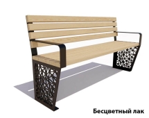 Парковая скамейка Сколково, Лиственница 2,5 м Парковая скамейка Сколково, Лиственница 2,5 м