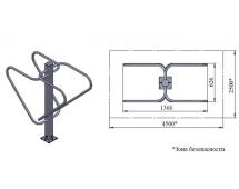 Уличный тренажер TORUDA "Брусья двойные"