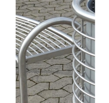 Скамья овальная из нержавеющей стали Скамья овальная из нержавеющей стали