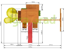 Детская площадка IgraGrad Клубный домик 3 с трубой, фото 4