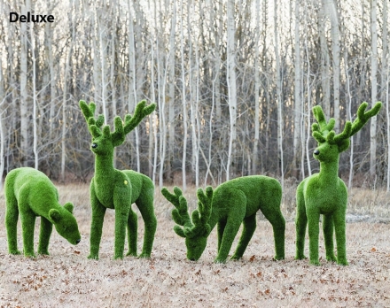 Топиари композиция олени, семья Форест - 4 шт - газон Premium, фото 1