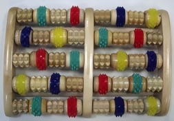 Массажер для стоп с резиной 5 роликов Массажер для стоп с резиной 5 роликов