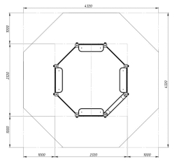 Песочница восьмигранная Карнавал (Шапито) - ИО 5.01.04-20, фото 6