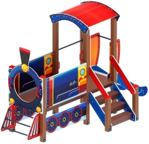 Паровозик (синий) - ДИК 1.03.5.01-01 - Игровой комплекс H=750