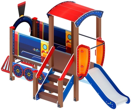 Паровозик (синий) - ДИК 1.03.5.01-01 - Игровой комплекс H=750, фото 1
