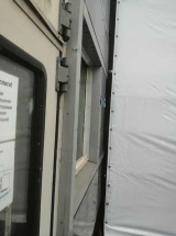 Навес односкатный с профлистом и тентом