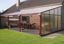 Односкатный навес для частного сектора